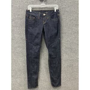 True Religion Jeans Skinny Low Rise Medium Wash Blue 26 32.5”